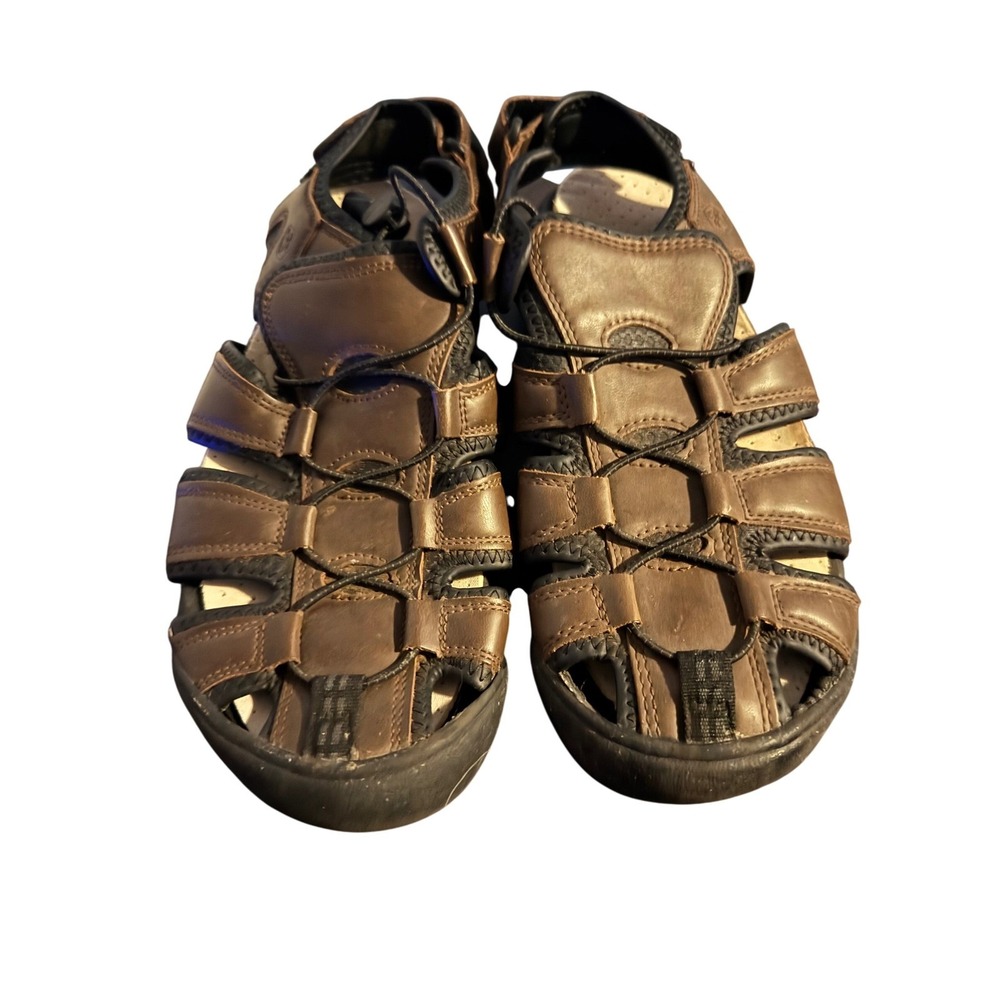 Khombu Travis Men's Sz 9m closed Toe Active Brown 1179295  Fisherman Sandals